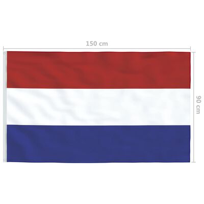 vidaXL Bandeira dos Países Baixos com mastro de alumínio 6,2 m