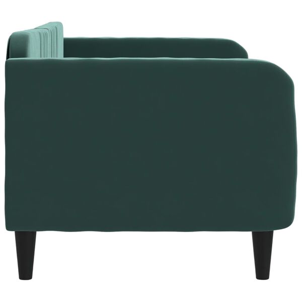 vidaXL Sof&aacute;-cama 80x200 cm veludo verde-escuro
