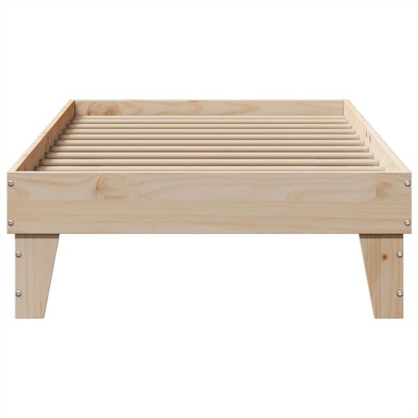 vidaXL Cama sem colchão 75x190 cm madeira de pinho maciça