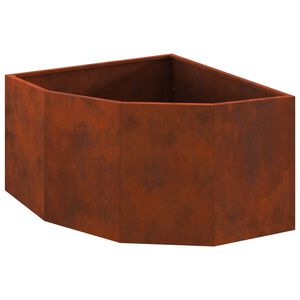 vidaXL Vaso de Canto Ferro Enferrujado 60 x 60 x 35 cm A&ccedil;o corten