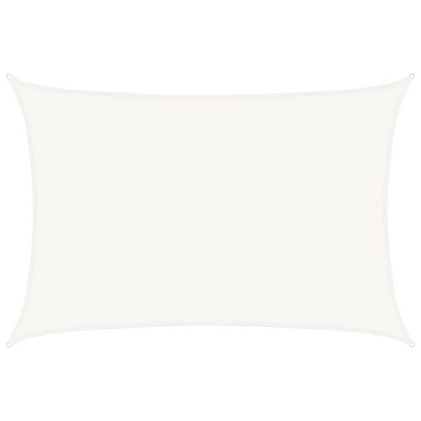 vidaXL Para-sol estilo vela 160 g/m&sup2; 5x6 m PEAD branco