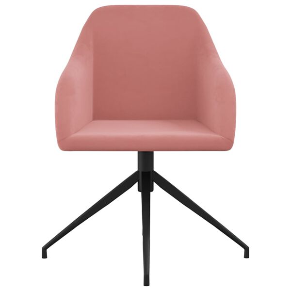 vidaXL Cadeiras de jantar 6 pcs veludo rosa
