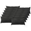 vidaXL Almofada com travesseiro HEERLEN 12 unid. Preto Veludo