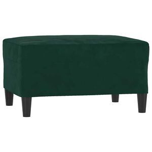 vidaXL Apoio de p&eacute;s 70x55x41 cm veludo verde-escuro