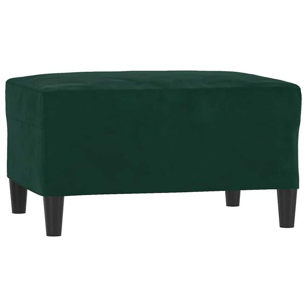 vidaXL Apoio de p&eacute;s 70x55x41 cm veludo verde-escuro