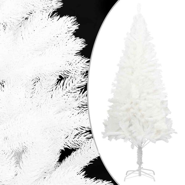 vidaXL Árvore Natal artificial pré-iluminada c/ bolas 180 cm branco