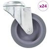 vidaXL 24 pcs rodas girat&oacute;rias com orif&iacute;cio para parafuso 75 mm