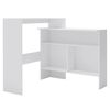 vidaXL Mesa de bar com 2 tampos branco 130x40x120 cm