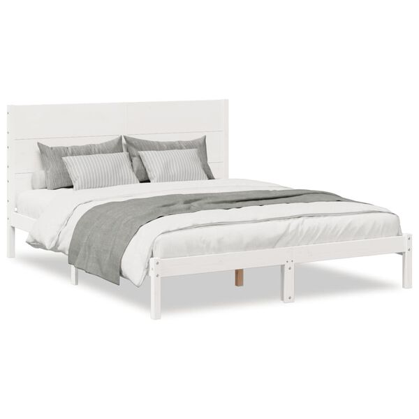vidaXL Cama extra longa sem colch&atilde;o 140x220 cm madeira maci&ccedil;a