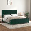 vidaXL Estrutura de cama sem colch&atilde;o 160x200 cm veludo verde-escuro