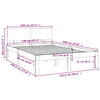 vidaXL Estrutura cama pequena casal 120x190 cm pinho maciço branco