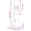 vidaXL Arm&aacute;rio alto 34,5x34x180cm madeira processada carvalho fumado