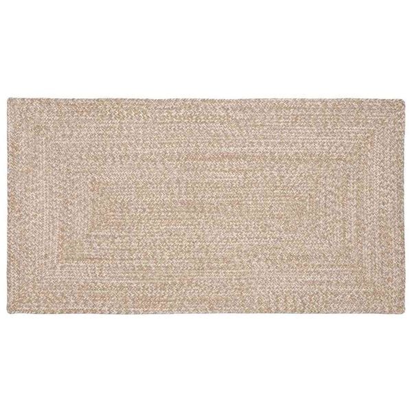 vidaXL Tapetes de &aacute;rea Retangular Natural e Branco 100 x 200 cm Juta