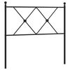 vidaXL Cabeceira de substitui&ccedil;&atilde;o 90 cm metal preto