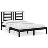 vidaXL Estrutura de cama 140x190 cm madeira de pinho maci&ccedil;a preto