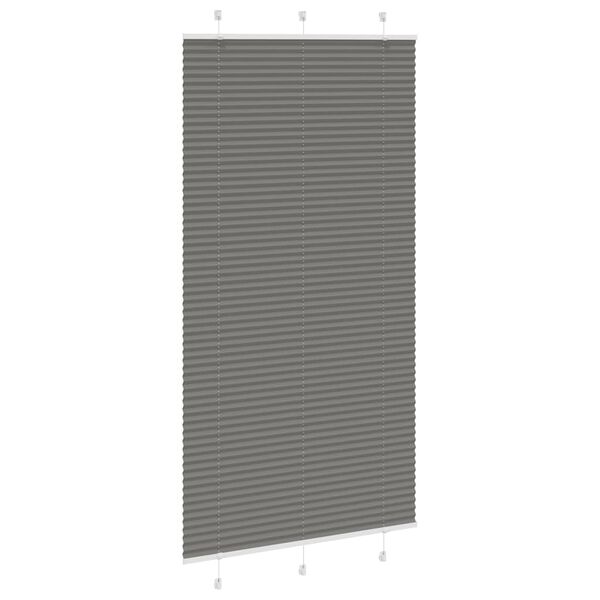 vidaXL Antracite Plissada Cega 105x200 cm Largura Tecido 104,4 cm
