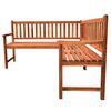 vidaXL Banco de canto para jardim com almofad&otilde;es 150 cm ac&aacute;cia maci&ccedil;a