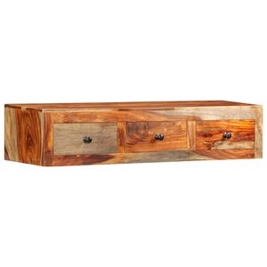 vidaXL Mesa consola de parede 100x25x20 cm madeira de ac&aacute;cia maci&ccedil;a