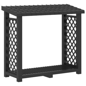 vidaXL Suporte para lenha 114 x 46 x 101 cm PP Antracite