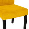 vidaXL Cadeiras de jantar 4 pcs veludo amarelo