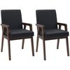 vidaXL Cadeiras de jantar com almofad&otilde;es 2 pcs madeira maci&ccedil;a castanho