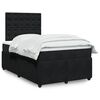 vidaXL Cama boxspring com colch&atilde;o 120x190 cm veludo preto
