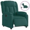 vidaXL Poltrona el&eacute;trica reclin&aacute;vel tecido verde-escuro