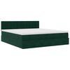 vidaXL Estrutura de cama otomana com colch&atilde;o 200x200 cm verde escuro