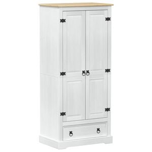 vidaXL Guarda-roupas com gaveta com prateleira Branco 76 x 50 x 170 cm