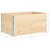 vidaXL Canteiros elevados 3 pcs 80x120 cm madeira de pinho maci&ccedil;a