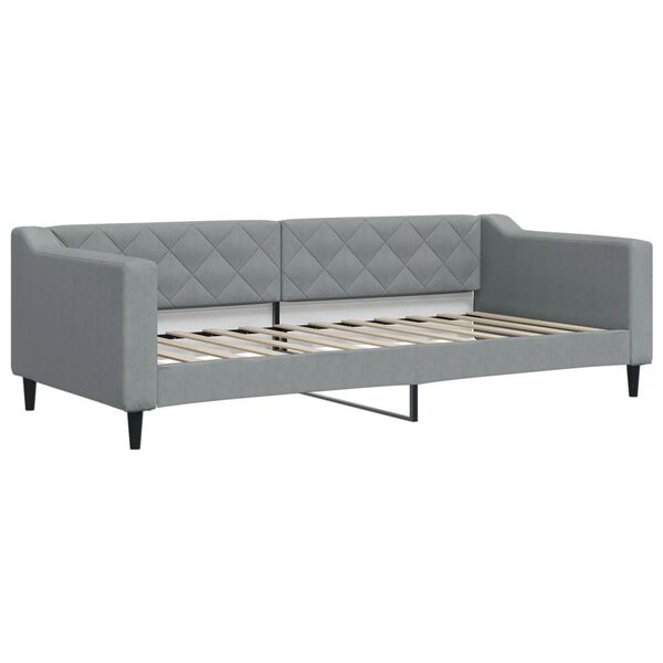 vidaXL Sof&aacute;-cama 90x200 cm tecido cinzento-claro