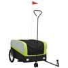 vidaXL Reboque para bicicleta 45 kg ferro preto e verde