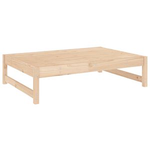 vidaXL Apoio de p&eacute;s para jardim 120x80 cm pinho maci&ccedil;o