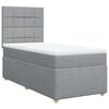 vidaXL Cama com molas/colch&atilde;o 100x200 cm tecido cinzento-claro
