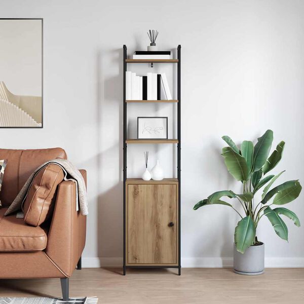 vidaXL Gabinete de Livros Carvalho Artesanal 40 x 24 x 161 cm