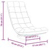 vidaXL Cadeira de piso girat&oacute;ria 70x51x79 cm tecido branco