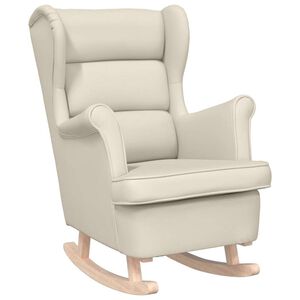 vidaXL Cadeira de baloi&ccedil;o 74x90x102 cm tecido de linho branco