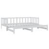 vidaXL Estrutura sof&aacute;-cama de puxar 2x(90x200) cm pinho maci&ccedil;o branco