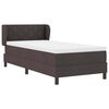 vidaXL Cama Box com colch&atilde;o Marrom Escuro 90 x 190 cm tecido