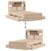 vidaXL Cama com estante sem colch&atilde;o 135x190 cm pinho maci&ccedil;o