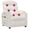 vidaXL Poltrona de massagens elétrica couro artificial cor creme