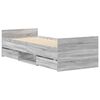 vidaXL Estrutura de cama c/ pain&eacute;is de cabeceira e p&eacute;s cinzento sonoma