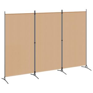 vidaXL Divis&oacute;ria de 3 Pain&eacute;is Bege 260 x 180 cm Tecido