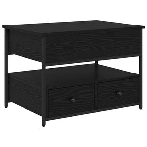 vidaXL Mesa de centro com gaveta Carvalho Preto 70 x 50 x 54.5 cm