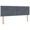 vidaXL Cabeceira LED Cinza Escuro 160 cm Veludo