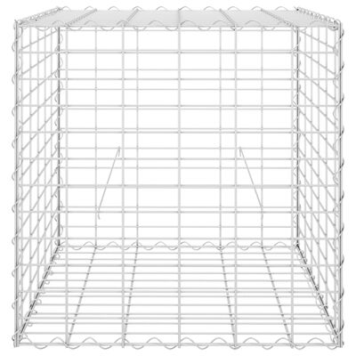 vidaXL Canteiro elevado/cubo gabião 60x60x60 cm fio de aço