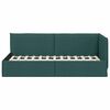 vidaXL Estrutura de Cama de Canto Verde Escuro 90 x 190 cm Veludo