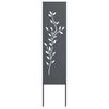 vidaXL Tela de Privacidade para Jardim Floral Antracite 32 x 140 cm