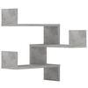 vidaXL Estantes canto p/ parede 2pcs deriv. madeira cinza cimento