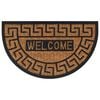 vidaXL Tapete de porta semicircular 45x75 cm borracha e fibra de coco
